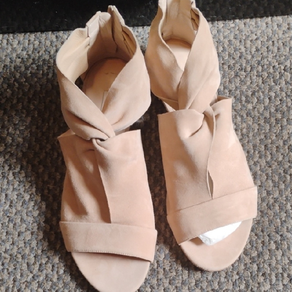 Casadei Cream Suede Sandals Sz 40 9
